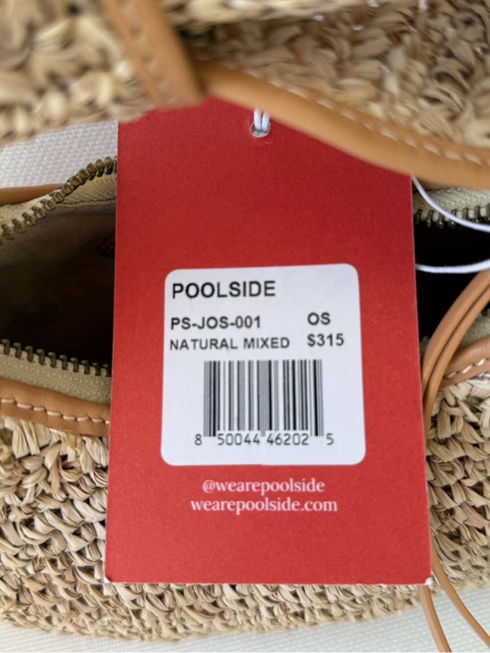 NWT Poolside Josie Raffia Knot Bag - Picture 6 of 7